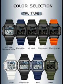 SANDA 6196 Sport Electronic Watch For Men Multifunction Alarm Clock Chrono Waterproof LED Digital Wristwatches Men Reloies - One Size Fits All - View 10