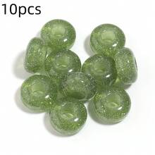 10pcs, 14*8mm Resin Starry Glitter Large Hole Abacus Beads, Random Color, Beads & Bead Assortments, DIY Bracelets, Necklaces, Phone Chains, Bag Charms, Beaded Curtains, Home Decor, Clothing Accessories - Multicolor - View 12