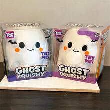 1 buah Mainan Squishy Hantu Seru Acak, Putih & Ungu dengan Pita - MultiWarna - View 2