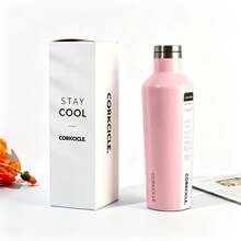 New 304 Stainless Steel American Diamond Pattern Small Mouth Cup, Highly Attractive Large Capacity Portable Insulated Water Bottle - Multicolor - View 12