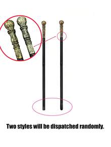Halloween Costume Prop, 81cm Vintage Gold Egyptian Pharaoh Scepter, King Staff, Wizard Magic Wand, Suitable For Jazz Dance, Cosplay And Costume Party (Adjustable Length, Fits All Ages) - Multicolor - View 10