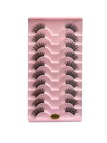 MENGJIESHANGPIN 10 Pairs BM04 Natural Curly Messy Long-Lasting False Eyelashes, Eyelash Extensions, Long Eyelash Strips - View 6