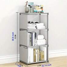 No-Assembly Modular Dust-Proof Storage Cabinet With Luxury Gold Handles, Closed Drawer Storage Unit, Living Room Bookshelf, Balcony Snack Organizer, Entryway Shoe And Miscellaneous Storage Rack, Sturdy Metal Frame, Multi-Specification Combinable Shelving Unit - Multicolor - View 12
