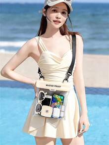 Fully Sealed Waterproof Crossbody Bag, Beach Diving Floating Universal Phone Storage Pouch, Transparent Touchscreen Waterproof Waist Bag - Multicolor - View 6