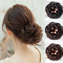 Cincin Ekstensi Rambut Sanggul Alami Mengembang, Aksesori Rambut Sanggul Longgar, Aksesori Rambut Sanggul Palsu - MultiWarna - View 1