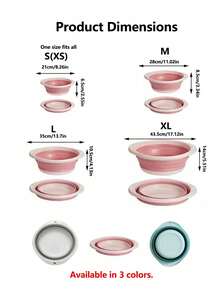 1pc Foldable Silicone Wash Basin, Dorm Essential Collapsible Water Basin, Wall-Mountable Space-Saving, Portable For Home, Bathroom, Travel, Laundry, Skincare, Halloween And Christmas Decoration - Multicolor - View 8