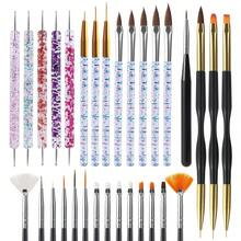 Set Kuas Nail Art Profesional 31 Buah - Pena Gel 3D, Kuas Akrilik, Alat Kuku Berkualitas Salon untuk Penggunaan di Rumah dan Salon - Berwarna merah muda - View 14