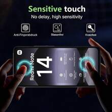 Yezodawee 2 buah Pelindung Layar Kaca Tempered 9D Definisi Tinggi dengan Perekat Penuh, Kompatibel dengan Redmi Note 9/Note 10/Note 11/Note 12 Pro/9/10, Pelindung Layar Cakupan Penuh - Clear - View 3