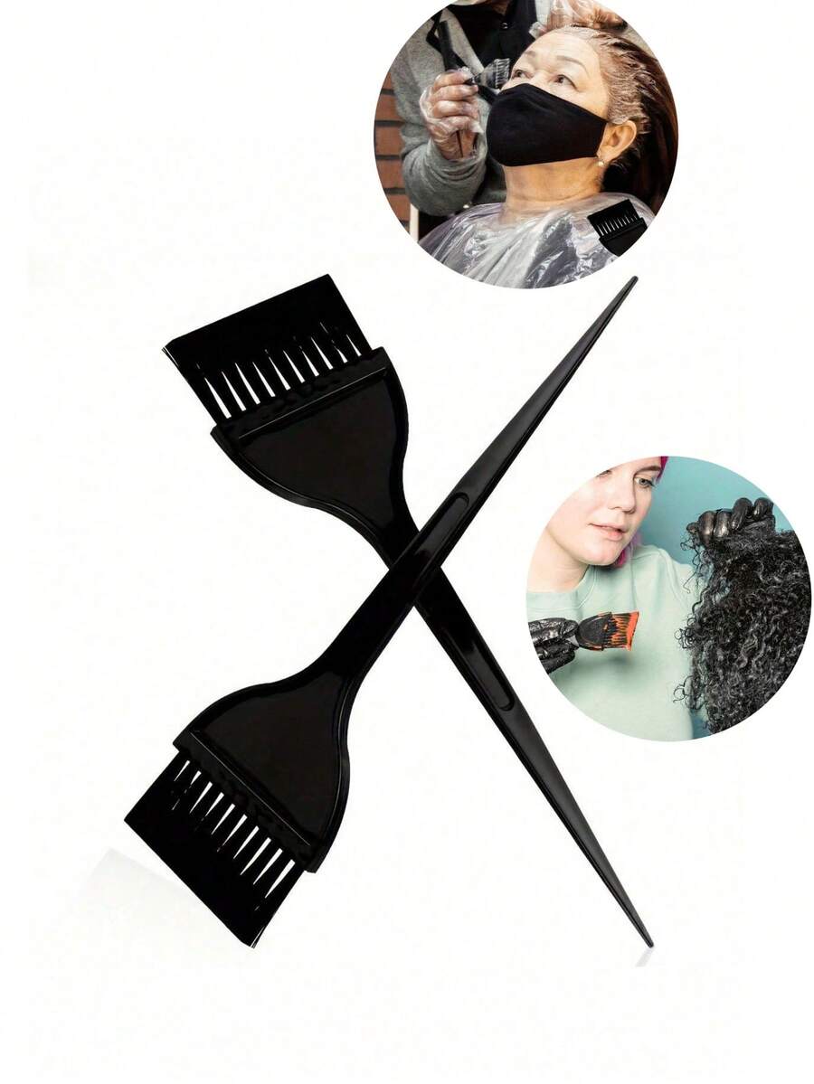 1/3/5 piezas Juego de brochas profesionales para teñir el cabello para salón y herramientas de peinado DIY en casa, Juego de brochas profesionales para teñir el cabello, Adecuado para salón, peluquero, accesorios de peinado DIY - multicolor - Ver 1