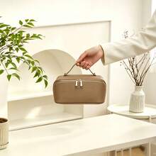 1 Stück PU-Leder Wickeltasche, Wickelaufbewahrungstasche für Mama und Papa, flache offene Make-up-Tasche, Kosmetiktasche für Jungen und Mädchen, Schulanfang, Baby-Essential - Verschiedenfarbig - Übersicht 11