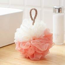 1 pieza Esponja de baño exfoliante de encaje ultrafino, bola de lufa con forma de flor de espuma rica y esponjosa, malla de exfoliación suave y delicada, adecuada para limpieza profunda de cara, Body y espalda, accesorio de baño SPA doméstico duradero y cómodo, adecuado para la ducha diaria - rosa - Ver 23