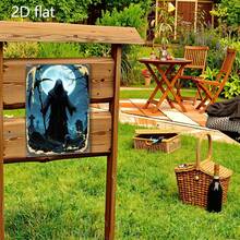 2D Flat, 1pc Gothic Grim Reaper Graveyard Wall Art- Tinplate Metal Sign with Full Moon tombstones, 20.32x30.48 cm IndoorOutdoor Halloween Decor, Spooky Gothic Home Decoration, Eerie Night Scene, Rustic Finish, 2D Flat, Perfect for Room Decor - 1PC - Übersicht 5