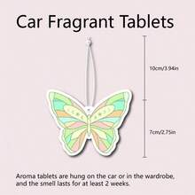 Pastel Moon Pattern Butterfly Hanging Car Air Freshener - A - View 2