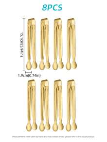 1/4/8/12Pcs Extended Long Handle Metal Sugar Tongs, Mirror Polished Stainless Steel Ice Cube Serving Tongs For Bar Coffee Tea Buffet Party Candy Serving - - - View 18