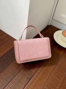 韓式拼接復古小方包 女款時尚百搭單肩斜挎包 - 彩色 - 查看 10