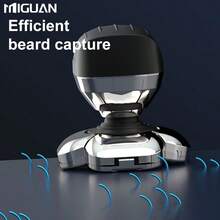 MIGUAN Electric Head Hair Shaver For Hair Cutting, Ultimate Men's Cordless Rechargeable Skull & Bald Head Razor With Rotary Blades, Clippers, Nose Trimmer, Brush, Massager, Nine Blade Electric Shaver - Silver - View 7