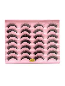 14 Pairs FH03 Natural Curly Messy Long-Lasting False Eyelashes Extension Lash Strips - 查看 7