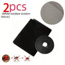Self-Adhesive Window Screen - Window Mesh Curtain, Mosquito & Insect Barrier, Suitable For Windows, Kitchen Doors, Home Use, Easy Installation & Removable, Breathable, Dust-Proof Window Mesh, Customizable - A - View 19