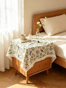 MineLain 1 buah Taplak Meja Jacquard Motif Burung Gaya Pastoral, Taplak Meja Persegi Panjang, Hiasan Renda Beige, Dapat Dicuci, Meja Kopi, Penutup Meja Samping Tempat Tidur, Dekorasi Meja Makan, Dekorasi Ruangan, Dekorasi Rumah Gaya Pedesaan, Restoran, Makan, Berkumpul, Dekorasi Pesta dan Acara Liburan, Dekorasi Rumah Sehari-hari, Dekorasi Musim Semi dan Musim Panas, Penggunaan Sepanjang Musim - MultiWarna - View 5
