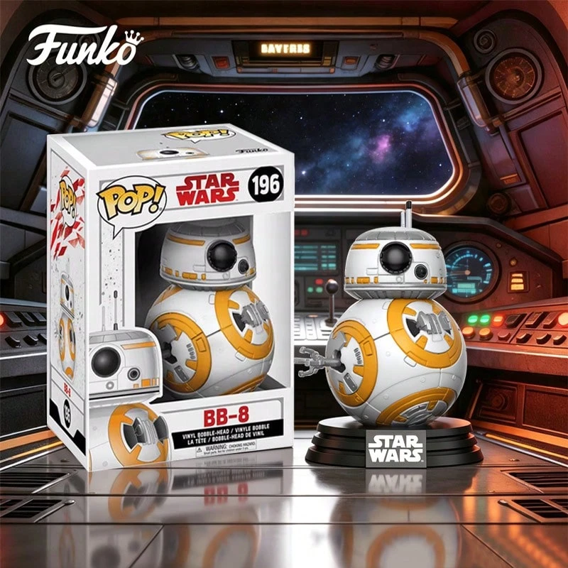 Funko 正版《星際大戰:最後的絕地武士》人偶,電影周邊收藏禮品,桌面裝飾 - 彩色 - 查看 1