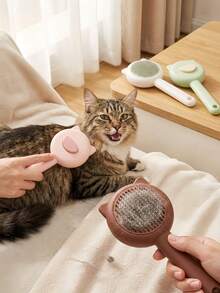 PETSIN Nuevo Cepillo Flotante de Masaje para Baño de Gatos, Suave y Sin Enredos, Cepillo de Eliminación de Pelo para Perros, Herramienta Universal de Aseo para Mascotas, Amado por Gatitos y Cachorros - Multicolor - Ver 4