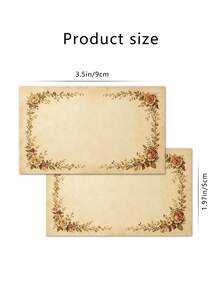 20/50Pcs Vintage Rose Border Blank Note Message Cards Retro Paper Small Business Package Insert Thank You Gift Stationery Cards - Retro Cards - View 5