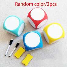 Interactive Game Prop/Reusable EVA Material Giant Dice/Party Activity Prop/Fun Classroom Teaching Tool, Writable And Erasable, Perfect For Enhancing Math And English Skills, Suitable For Educational Games, Classroom Activities, Party Games, Family Entertainment Night, Team Building And Outdoor Activities. This Fun Dice Can Perfectly Enhance The Party Game Atmosphere, Making It The Best Holiday Gift And An Ideal Choice For Gifting To Friends And Family. - Multicolor - View 14
