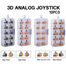 10PCS Hall Effect Premium Joystick Electromagnetic Joystick Hall ThumbStick Rocker Replacement Anti-Drift 3D Analog Game Controller Professional Game Accessor For PS-5/PS-4/XBO-X Gamepad/Controller - View 3