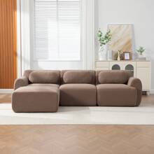 Modular Sofa Chenille 3 Seat Camel - Camel 3 Seat - View 2