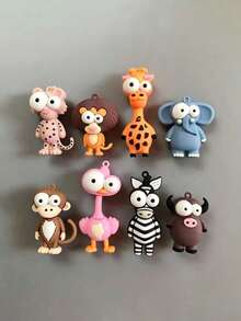 8pcs/1pc Cute Cartoon Fridge Magnets, Suitable For Decorating Kitchen, Office Whiteboard, Storage Cabinet, Cupboard And Home Dishwasher - I - View 18