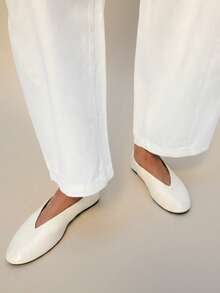 2026 Summer New Soft Sole Round Toe French Mary Jane Flat Ballet Shoes - Beige Thread - View 1