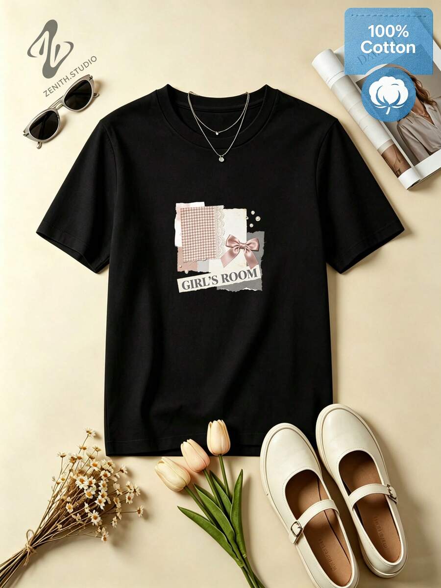 Women T-Shirts - Black - View 1