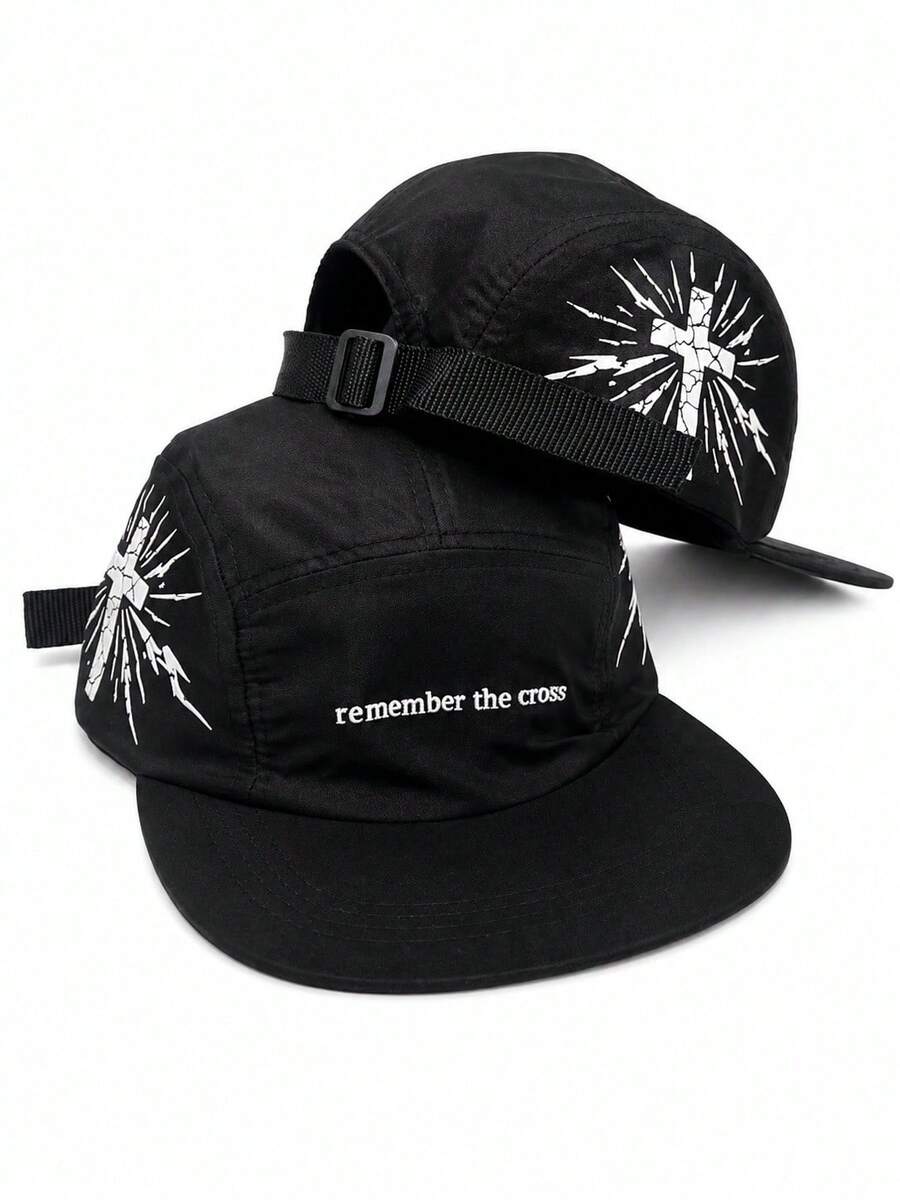 BONE FIVE PANEL ORI ALL BLACK PRETO PROMOTION - 黑十字 - 查看 1