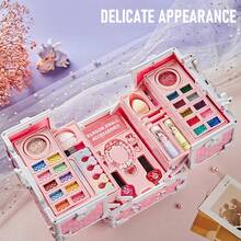 49pcs Perlengkapan Rias Anak Perempuan, Set Kotak Rias, Hadiah Ulang Tahun - Berwarna merah muda - View 4