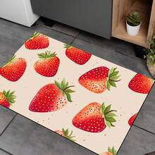 1pc Strawberry Pattern Diatom Mud Kitchen Mat, Absorbent Kitchen Floor Mat, Kitchen Rug, Sink Front Mat, Suitable For Kitchen, Bathroom, Entryway, Hallway, Laundry Room And Home Decor - Multicolor - View 7