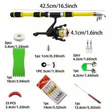 1.8m Telescopic Fishing Rod With Feeder, Hard FRP Material, Portable Carp Spinning Rod, Includes Spinning Reel, Lures, Hooks, Travel Fishing Rod Set - Multicolor - View 6