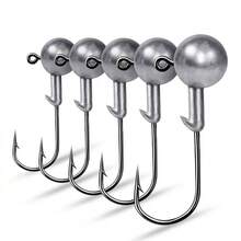 Saltwater Jig Head Hook Bass Freshwater Jigs Hook Lead Round Ball Fishing Jig Lead Tackle Sharp - D - View 6