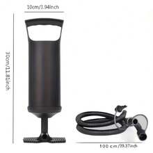 1pc Air Pump, Suitable For Multiple Inflatable Products, Comes With 3 Inflation Adapters, Compact And Portable, Ideal For Camping And Home Use - Black - View 6