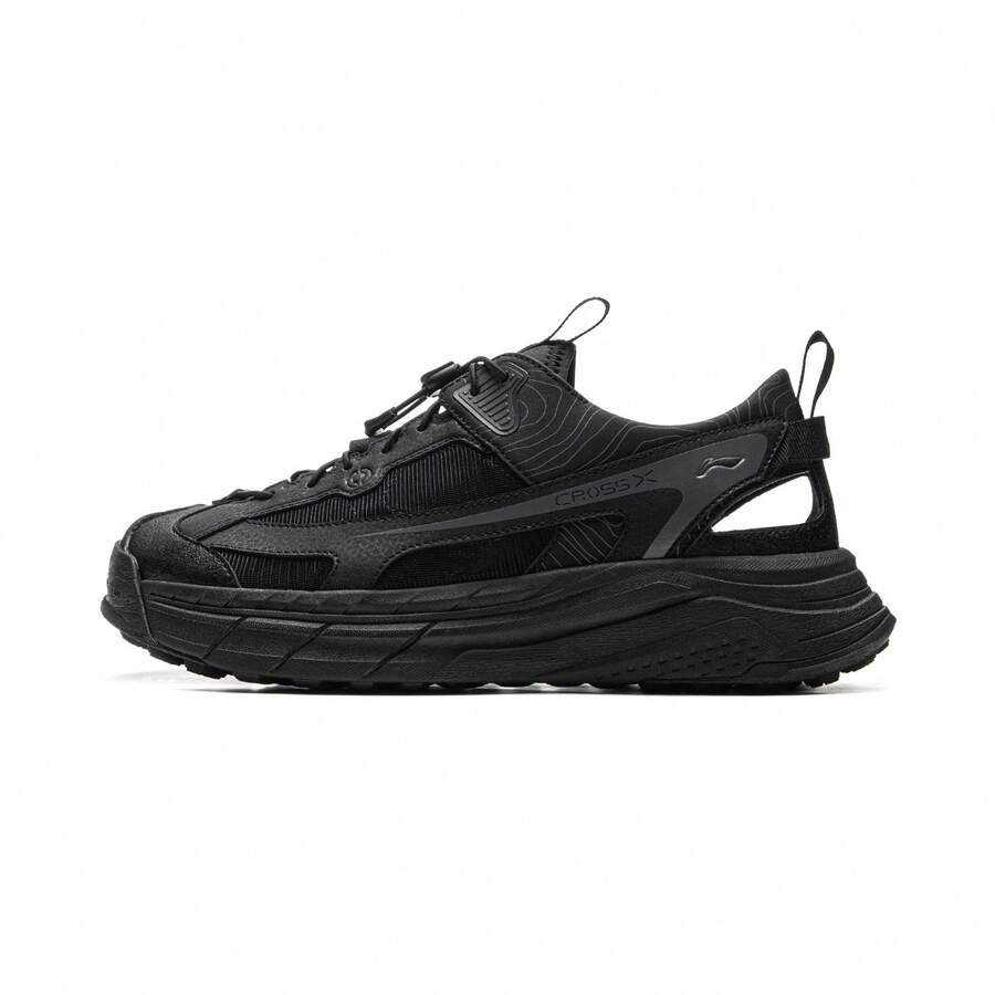 LI-NING Outdoor Hiking Water Shoes Non-Slip Durable Outsole Breathable Mesh Slip-On Sneakers AGHW003 - Black - View 1