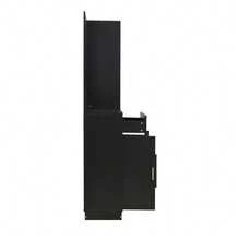 Modern Compact Wardrobe With Shoe Cabinet And Mirror, Black - 黑色 - 查看 6