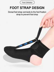1pc Foot Drop Correction Brace Ankle Orthosis Support, Adjustable Foot Splint, Suitable For Plantar Fasciitis Night Stretching, Correcting Foot Inversion/Eversion, Unisex Plantar Fasciitis Night Correction Sock - Multicolor - View 14