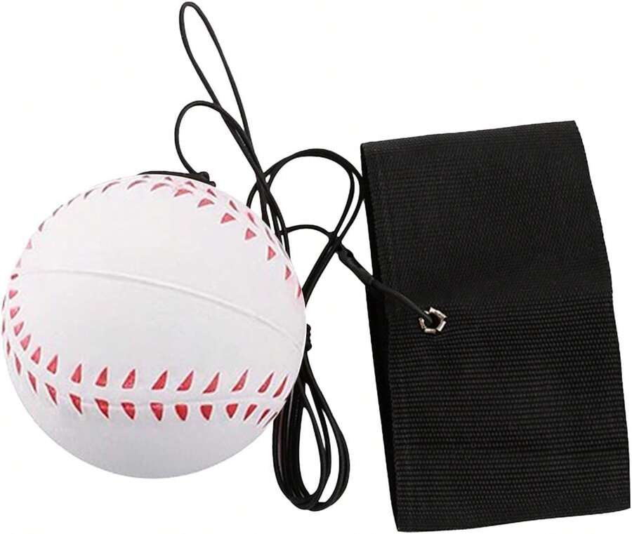 ZLmoue Sports Wrist Return Ball, Baseball With Elastic String, Exercise And Play, Sports Reaction Balls (White) - White - View 1