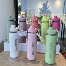 710ml Outdoor Travel Water Cup, Sports Water Bottle, Stainless Steel Titanium Vacuum Portable Leak-Proof, Birthday Gift - Multicolor - View 9