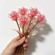 Artificial Roses, Perfect Choice For Valentine's Day, Christmas, Thanksgiving, Mother's Day | Ideal Gift For Anniversary, Birthday And Wedding | Party And Holiday Decoration, Home Decor, Outdoor Decor - Pink - View 3