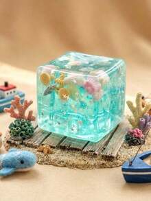 Multiple Ocean-Themed Transparent Fun Blocks Educational Toys For Kids, Shell And Star Elements Cognitive Enlightenment, Suitable For Parent-Child Interaction And Classroom Activities - Multicolor - View 10