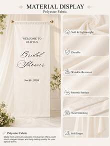 Custom Wedding Welcome Sign, Wedding Fabric Welcome Banner, Modern Wedding Welcome Banner, Fabric Sign Custom Wedding Banner, Bohemian Wedding, Bridal Shower Sign Personalized Name Custom Wedding Sign, Custom Minimalist Welcome Sign, Fabric Welcome Sign, Wedding Decor, Custom Fabric Wedding Sign, Personalized Party Decor, Minimalist Sign, Fabric Sign, Wedding Welcome Sign - Multicolor - View 5