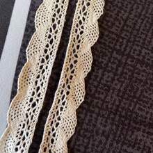 5/10 Meter Hollow Polyester Lace Ribbon, White Beige Crochet Lace Edge Decoration, Suitable For Gift Packaging, Dress Sewing, Wedding Decoration, DIY Handmade Scrapbook Making - 10-meter Polyester Openwork Ribbon - View 5