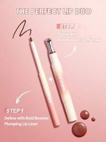 SHEGLAM [2Pcs] Bold Booster Ensemble Gloss Repulpant Et Crayon Marque De Beauté CosméTique Maquillage Pour Femmes Et Filles - Glaçage au miel + Muse au moka - Voir 2