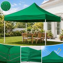 Repuesto de Lona para Toldo 3x3 m Verde Impermeable - Verde - Ver 2