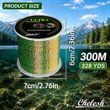 Chelesh 500m/300m Invisible Spotted Monofilament Nylon Fishing Line, Fast Water Cutting, Suitable For Fishing Enthusiasts, Fishing Gear - Multicolor - View 8